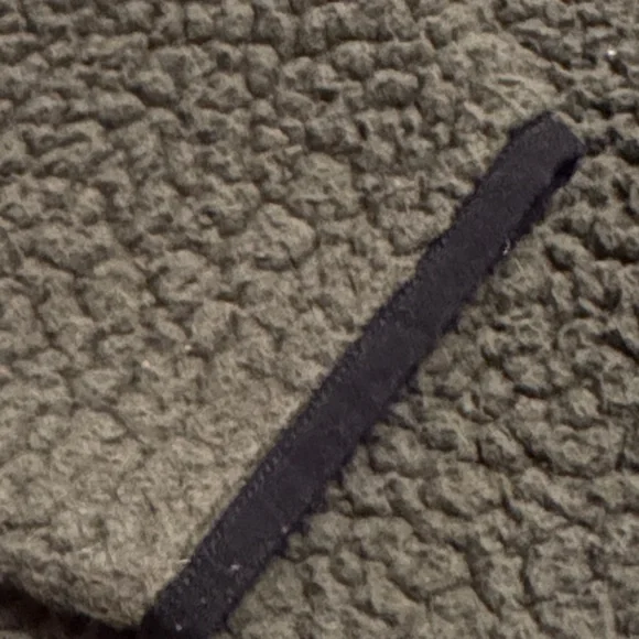 PINK Victoria's Secret Forest Green Sherpa Quarter Zip M - Picture 7 of 7